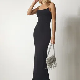 Happiness istanbul Sleeveless Bodycon Maxi Dress-image-40