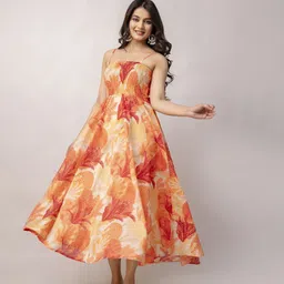 KALINI Women Floral Printed Fit & Flared Maxi Dress-image-26