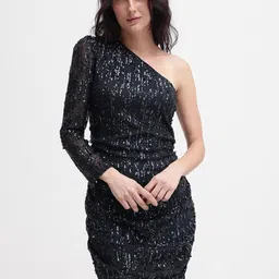 RAREISM Embellished Bodycon Cotton Mini Dress-picture-11