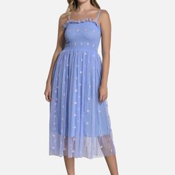FIMS Shoulder Straps Floral Printed Midi Dress-picture-28