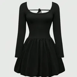 DressBerry Curve Women Balloon Mini Dress-picture-40