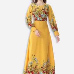 JC Collection Yellow Floral Maxi Dress-picture-40