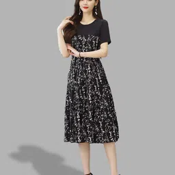 JC Collection Women Black Midi Dress-picture-17