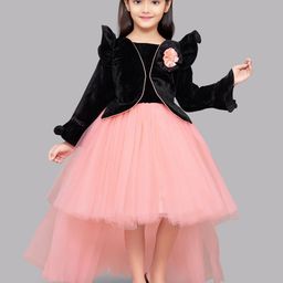 Pink Chick Black Velvet Maxi Maxi Dress-picture-3