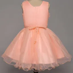 The Magic Wand Girls Self Design Ruffled Fit & Flare Maxi Dress image 3