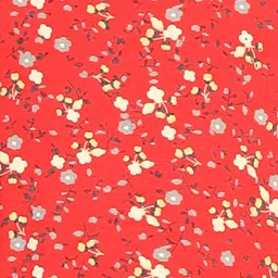 ZION Girls Red Floral Printed Cotton Fit & Flare Midi Dress image 4