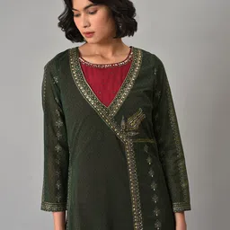 WISHFUL Ethnic Motifs Embroidered Maxi Ethnic Dress image 2