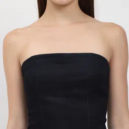 DEPANO Off Shoulder Cotton Denim Sheath Midi Dress image 2