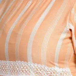 PrettyPlus by Desinoor.com Plus Size Striped Bell Sleeves Empire Midi Dress image 5