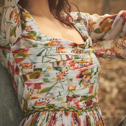 Baise Gaba Floral Chiffon Maxi Dress image 2