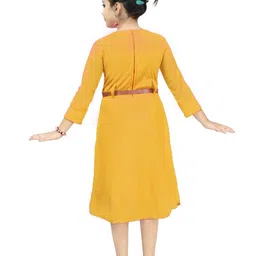 BAESD Yellow A-Line Midi Dress image 3
