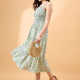 all about you Floral Print Fit & Flare Midi Dress image 3