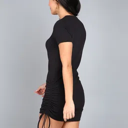 Mast & Harbour Striped Ruched Sheath Mini Dress image 4