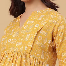 CRAFIQA Pure Cotton Maternity  Midi Nightdress image 3