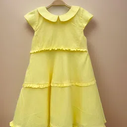 Safehugs Peter Pan Collar Linen A-Line Midi Dress image 4