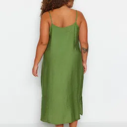 Trendyol Plus Size A-Line Midi Dress image 5