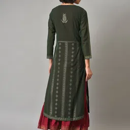 WISHFUL Ethnic Motifs Embroidered Maxi Ethnic Dress image 5