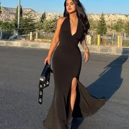 StyleCast Black V-Neck Cut-Outs Detail Bodycon Dress image 4