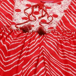 Biba Print Tie-Up Neck A-Line Midi Dress image 2