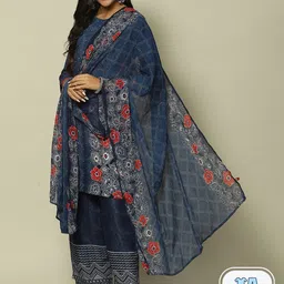 Rangriti Floral Printed Straight Kurta image 1