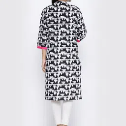 SOUNDARYA Geometric Embroidered Kurta image 5