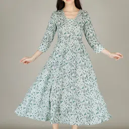 AJ ART Women Paisley Printed Floral Anarkali Kurta-picture-35