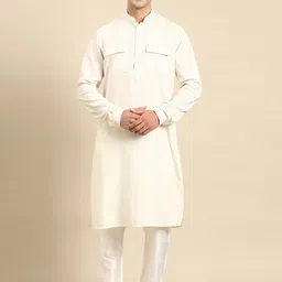 TheEthnic.Co Shirt Collar Cotton Pathani Kurta-picture-15