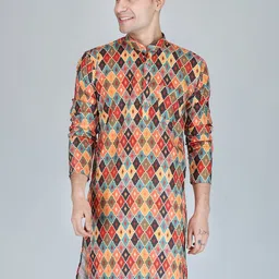 FUBAR Geometric Printed Straight Kurta-picture-28