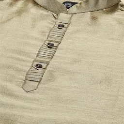 Amodh by Kisah Men Taupe Dobby Kurta image 2