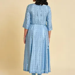 W Geometric Printed Sequins Anarkali Kurta image 5