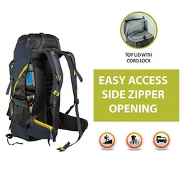 TRAWOC TRAILBLAZE 75 Liter Rucksack bag for Men & Women, Travel Backpack Camping Hiking Trekking Bag Rain Cover/Shoe Compartment, 3 Year Warranty image 5