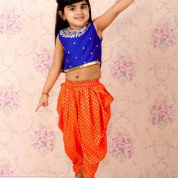 Twisha Girls Embellished Top With Dhoti Pants-picture-20