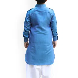 Manyavar Boys Pathani Kurta With Dhoti Pant image 3