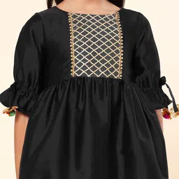 A.T.U.N. Girls Yoke Design Empire Gotta Patti Kurti With Dhoti Pants & Dupatta image 5