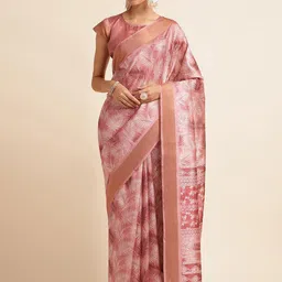 DOI MOI Ethnic Motifs Zari Organza Banarasi Saree-picture-35