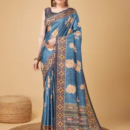 DOI MOI Floral Printed Saree-picture-29