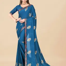 Rhey Ethnic Motifs Pure Georgette Banarasi Saree-picture-32