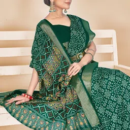 Mitera Ethnic Motifs Zari Sungudi Saree-picture-18