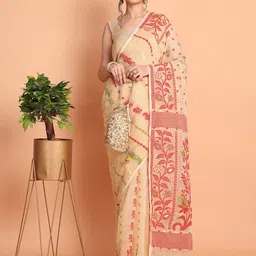 TANTLOOM Floral Jamdani Saree-picture-41