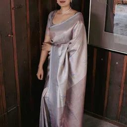 BerMondsey Floral Printed Zari Banarasi Saree-picture-21