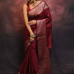 KALINI Woven Design Zari Banarasi Saree image 2