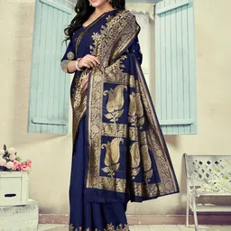 VEDANT VASTRAM Zari Litchi Silk Designer Banarasi Saree image 4