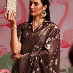 Anouk Zari Bandhani Saree image 5