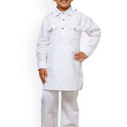 Pro-Ethic STYLE DEVELOPER Boys Shirt Collar Pathani Kurta With Pyjamas-picture-34