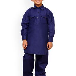Pro-Ethic STYLE DEVELOPER Boys Shirt Collar Pathani Kurta With Pyjamas-picture-32