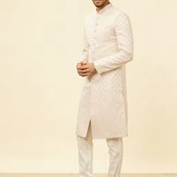 Manyavar Mandarin Collar Embroidered Sherwani Set image 2