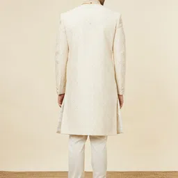 Twamev Embroidered Mandarin Collar Sherwani Set image 5