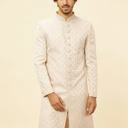 Manyavar Mandarin Collar Embroidered Sherwani Set image 3