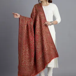 HANDICRAFT PALACE Women Pink Woven-Design Shawl-picture-19