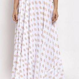 Clora Creation Ethnic Motifs Printed Flared Maxi Skirt-picture-6